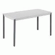 TABLE MULTIFORME CLASSIQUE RECTANGLE GRIS CLAIR PIEDS ANTHRACITE