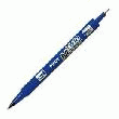 MARQUEUR TOUS SUPPORTS ENCRE INDÉLIBILE PILOT TWIN MARKER - BLEUE 2 POINTES OGIVES : FINE ET MOYENNE