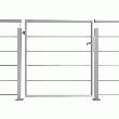PORTILLON INOX POUR GARDE CORPS 5 LISSES