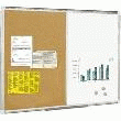 TABLEAU MIXTE 90 X 120 LIEGE+TOLE PRELAQUE ENCDRT ALU.