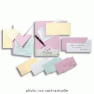 25 CARTES DE VISITE ROSE FRAMBOISE FORMAT 82 X 128 MM POLLEN
