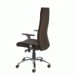 FAUTEUIL ERGOS PIÉTEMENT ALU POLI CUIR CHOCOLAT