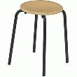 TABOURETS BOIS EMPILABLES PIETEMENT MARRON.