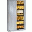 L\'ARMOIRE PORTE À RIDEAUX PVC VINCO HAUTEUR 198 CM COL GRIS