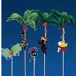 PIQUE DECORATION COLORE ASSORTIMENT ANIMAUX POUR GLACE 26CM - LOT DE 100 - COLLECTION DECORATION GLACE - AZ BOUTIQUE