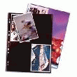 POCHETTES PERFORÉES ELBA POUR 8 PHOTOS 10X15 CM EN POLYPROPYLÈNE 12/100E - FOND NOIR - SACHET DE 10