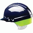 CASQUE HAUTE VISIBILITÉ AVEC RÉGLAGE PAR CRÉMAILLÈRE REFLEX COLORIS BLEU AVEC BAGUE ARRIÈRE JAUNE.