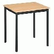 TABLE DE BUREAU MULTI-USAGE ÉCO HÊTRE 70 X 60 CM PIÈTEMENT NOIR