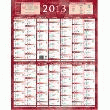 CALENDRIER ANNUEL - CALENDRIERS BOUCHUT GRANDRÉMY - COLORIS ASSORTIS - 14 MOIS SUR UNE FACE - 55 X 43 CM