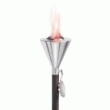 SET DE 2 FLAMBEAUX / TORCHES INOX ET BOIS POUR GEL ORCHOS
