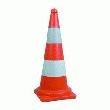 CÔNE DE SIGNALISATION ORANGE/BLANC 75CM.
