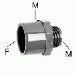 ADAPTATEUR MÂLE/FEMELLE/MÂLE, FILETAGE MÂLE/12 X 16 X 3/8 /SACHET DE 10
