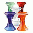 LOT 6 TABOURETS TAM TAM KRYSTAL CERISE TRANSLUCIDE