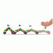 PACK DE 6 PUZZLES PLASTIQUES (COLORIS ROUGE ET BLEU)