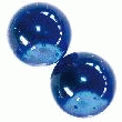 BILLE DE VERRE IRISÉ BLEU COBALT 16 MM