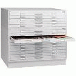 MEUBLE A PLANS GRIS RAL 7035 EXTRACTION HORIZONTALE DIN A1.