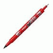 MARQUEUR TOUS SUPPORTS ENCRE INDÉLIBILE PILOT TWIN MARKER - ROUGE 2 POINTES OGIVES : FINE ET MOYENNE
