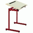 TABLE RECTANGLE JACK, PLATEAU STRATIFIÉ INCLINABLE PAR VÉRIN À GAZ, PIÈTEMENT ÉPOXY COLORIS AU CHOIX, L X L X ÉP : 1000 X 600 X 21 MM