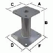 PIED DE POTEAU FIXE PPA HAUTEUR 150 MM : SIMPSON STRONG PPA150