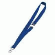 CORDONS TEXTILE POUR BADGES AVEC FERMETURE DE SÉCURITÉ - LONGUEUR 44 CM  - BLEU - BOÎTE DE 10