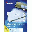 BOÎTE DE 1400 ÉTIQUETTES AGIPA - 119002 - 105 X 39MM - IMPRESSION LASER COPIEUR ET JET D'ENCRE