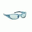 LUNETTES FUEL MONTURE PLATINE OCULAIRE BLEU MIROITE.