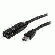 STARTECH.COM USB 3.0 ACTIVE EXTENSION CABLE - RALLONGE DE CÂBLE USB - USB À 9 BROCHES TYPE A (M) - USB À 9 BROCHES TYPE A (F) - 10 M ( USB / HI-SPEED USB / USB 3.0 ) - CÂBLE ACTIF (RÉGÉNÉRATION DU SIGNAL) - NOIR