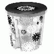 CURVER BARIL DE RANGEMENT DÉCO BLACK DAISY RANGEMENT ÉCOLOGIQUE