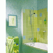 PARE-BAIGNOIRE CAIMAN PB411BTNE  80CM PROFILÉ BLANC