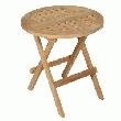 TABLE DE PIQUE-NIQUE - TABLE PIQUE NIQUE RONDE EN TECK MASSIF