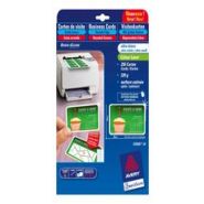 CARTE DE VISITE  AVERY C32025 LASER COULEUR FORMAT 85 X 54 MM BLANCHE - 220GR- POCHETTE DE 250