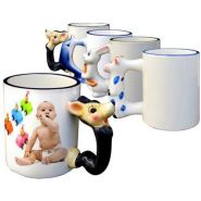 CERAMIQUE :  MUG  ANIMAL VACHE  CERAMIQUE TRAITE POLYESTER