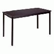 TABLE MULTIFORME RECTANGLE NOIRE 120 X 60 CM PIÈTEMENT NOIR