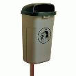 Corbeille Ininflammable 50 L Cuve Grise / Couvercle Orange