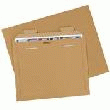 BOÎTE 100 POCHETTES RAJAMAIL BRUNES EN CARTON AVEC FERMETURE PAR LANGUETTES DE BLOCAGE 53X43 CM