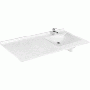 CREAZUR - PLAN SIMPLE VASQUE (DROITE) 124CM RESIPLAN