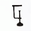 LAMPE FLUO L:500MM NOIRE SUR PINCE ETAU.