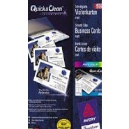 CARTE DE VISITE AVERY QUICK AND CLEAN 260 GR 85 X 54 MM BLANC - POCHETTE DE 200
