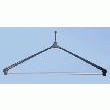 CINTRES - EN PLASTIQUE AVEC BARRE POUR PANTALONS LOT DE 10