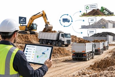 Comment suivre les rotations de camions et les exutoires sur un chantier ?