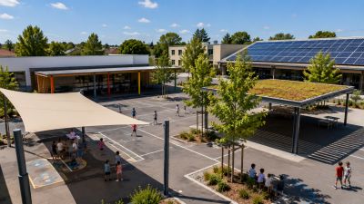 Quelles solutions d'ombrage choisir pour une cour d'école ?