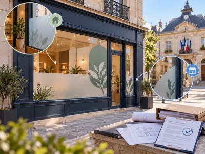 Faut-il une autorisation pour poser un adhésif sur une vitrine ?