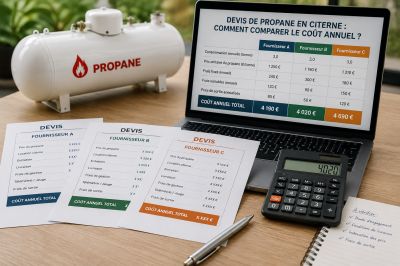 Devis de propane en citerne : comment comparer le coût annuel ?