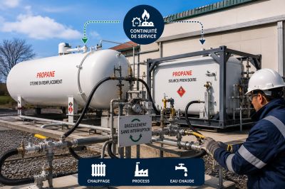Remplacer une citerne propane sans couper le chauffage ni le process : méthode et solutions de continuité