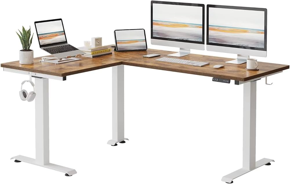 Bureau d'angle assis debout