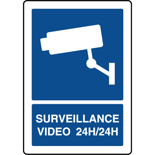 Panneau de signalisation camera de surveillance