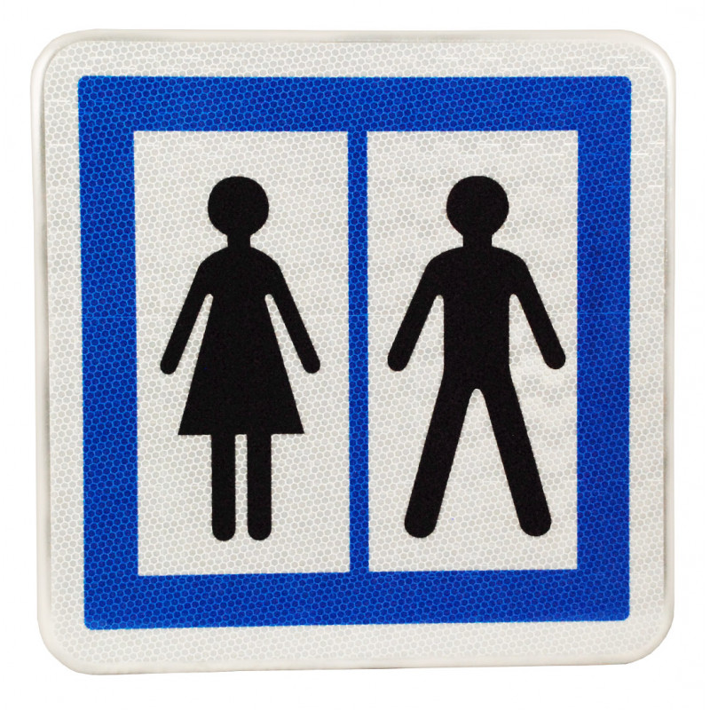 Panneau de signalisation toilettes