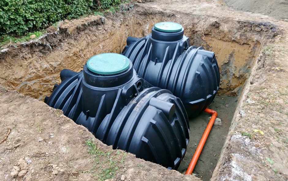 Cuve d'eau de pluie à enterrer
