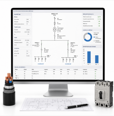 Logiciel de dimensionnement de réseau électrique