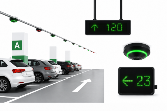 Système de guidage à la place parking